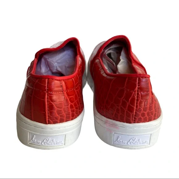 Sam Edelman Lacey Croc Embossed Slipon Shoes Sz 11 - Picture 5 of 7